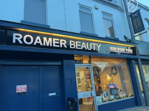 Front view of Roamer Beauty Salon Newtownards. Beauty treatments in Newtownards